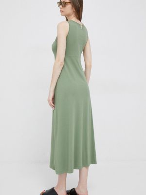 Pamučna midi haljina Deha zelena