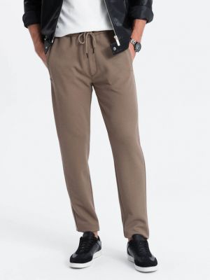 Pantaloni sport Ombre Clothing maro
