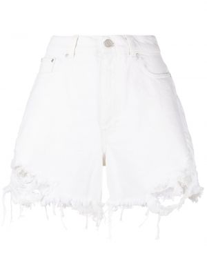 Džínové šortky s oděrkami Stella Mccartney bílé