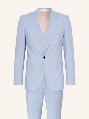 Slim fit oblek Hugo modrý