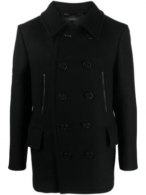 Vlnený kabát Tom Ford čierna