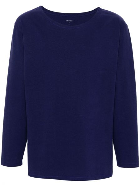 Bavlněné lněné tričko Lemaire fialové