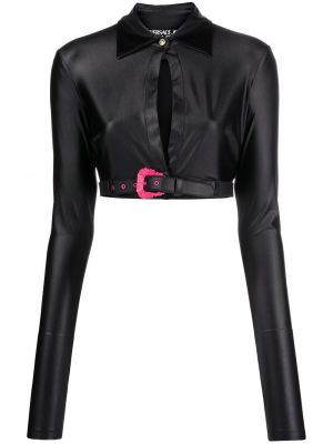 Traper košulja sa kopčom Versace Jeans Couture crna
