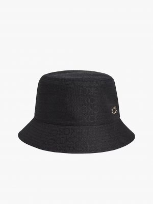 Žakárový klobúk Calvin Klein čierna
