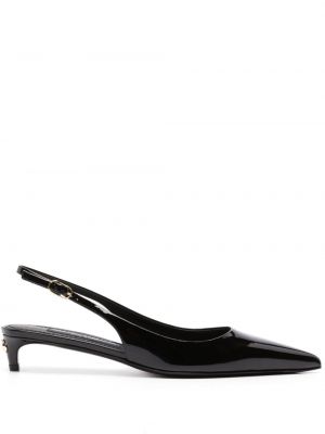 Полуотворени обувки с отворена пета Dolce & Gabbana черно