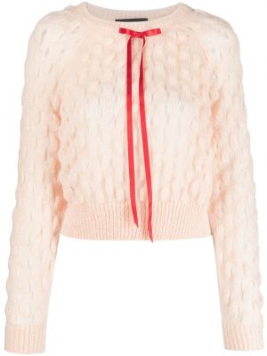 Пуловер с панделка Simone Rocha розово