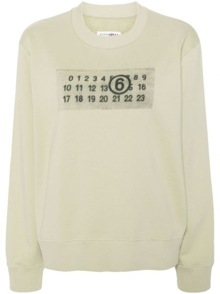 Langes sweatshirt aus baumwoll Mm6 Maison Margiela grün