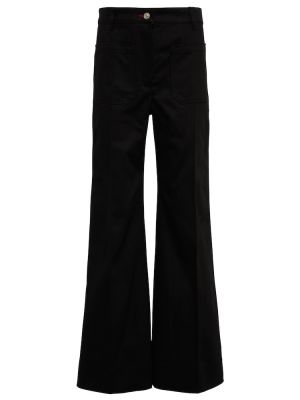 High waist jeans ausgestellt Victoria Beckham schwarz
