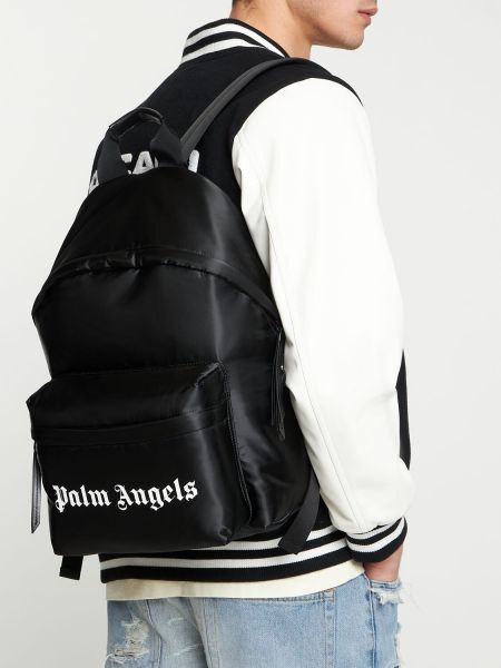 Nylon rucksack mit print Palm Angels
