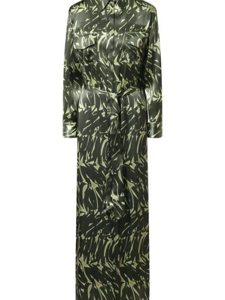 Шелковое платье Kiton зеленое