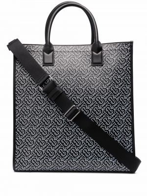 Trykt shoppingbag Burberry svart