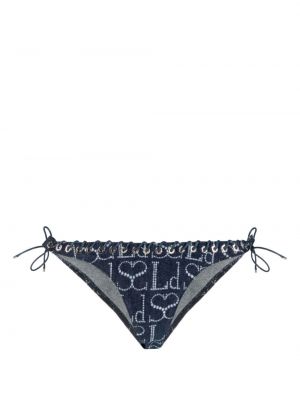 Bikini cu șireturi din dantelă Ludovic De Saint Sernin albastru