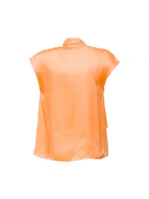Blusa de raso sin mangas de viscosa Nenette naranja