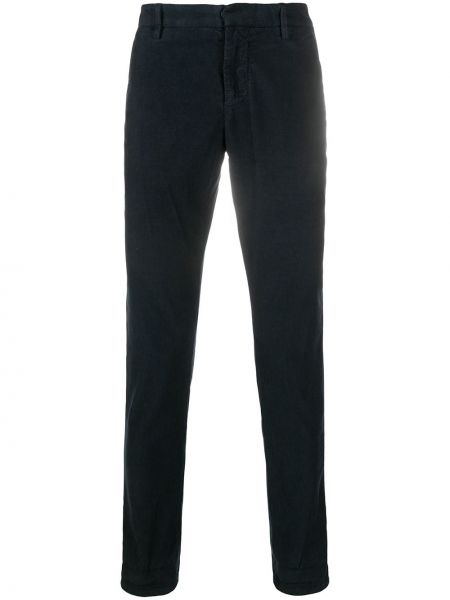 Pantalones rectos de pana slim fit Dondup azul