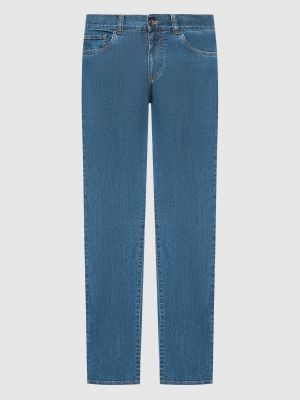 Прямі джинси Canali блакитні