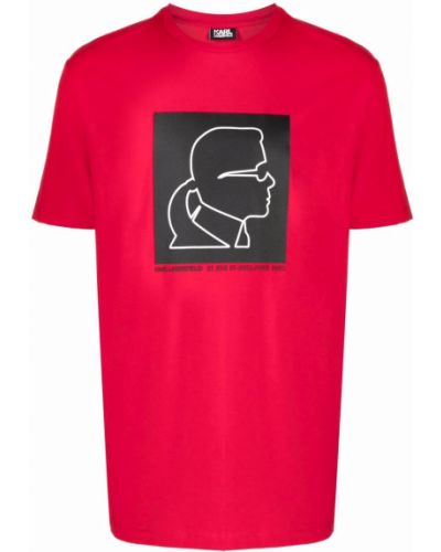 Camiseta con estampado Karl Lagerfeld rojo