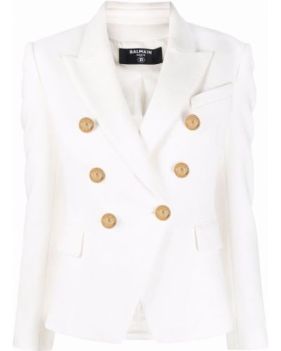 Lang blazer Balmain hvit