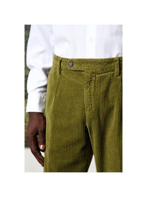 Pantalones chinos de pana de algodón Massimo Alba verde