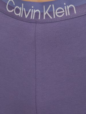 Legíny s potiskem Calvin Klein Underwear fialové