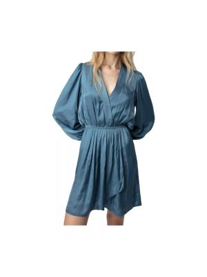 Sukienka mini drapowana Zadig & Voltaire niebieska