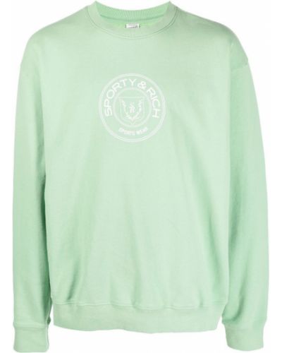 Rund hals sweatshirt Sporty & Rich grønn