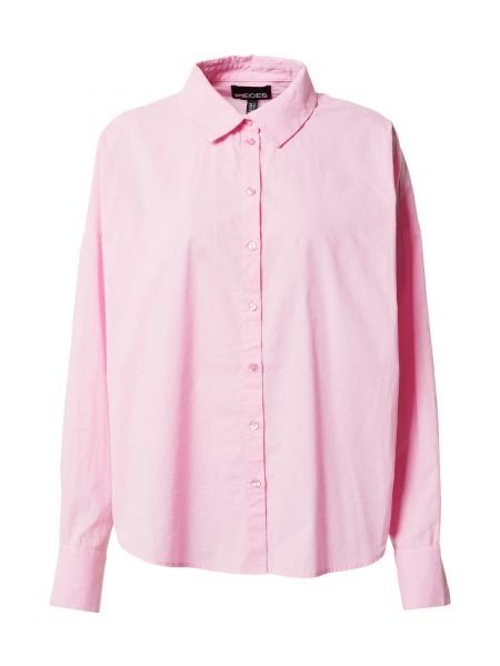 Μπλούζα με γιακά Pieces ροζ