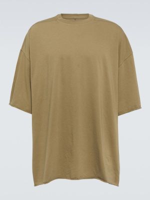 Koszulka bawełniana z dżerseju Drkshdw By Rick Owens zielona