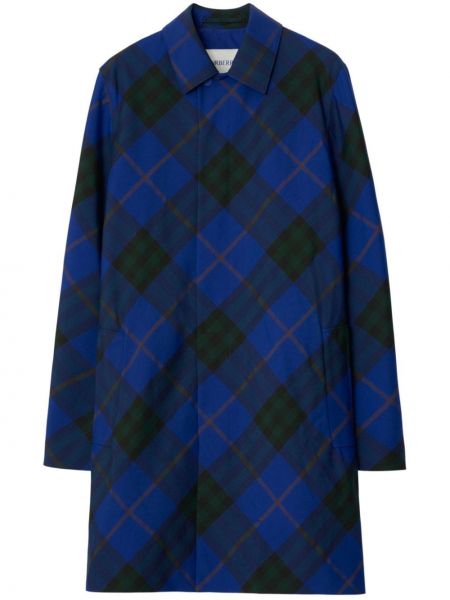 Kockovaný kabát Burberry modrá