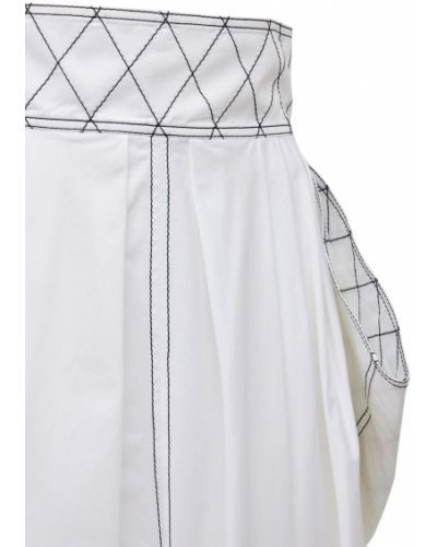 Bavlněné dlouhá sukně Tory Burch bílé