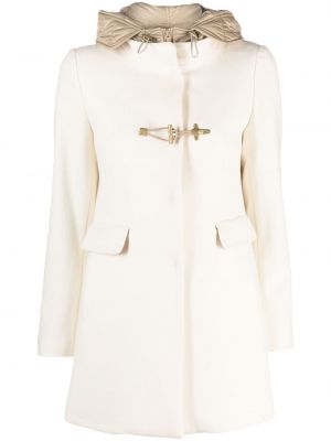 Палто с качулка Fay бяло