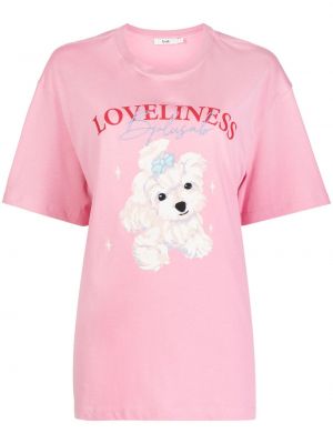 T-shirt aus baumwoll mit print B+ab pink