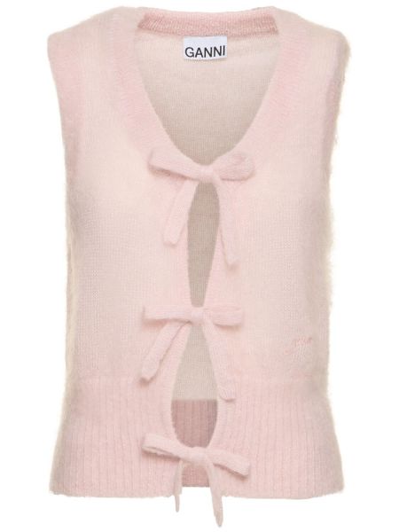 Mohair vest Ganni rosa