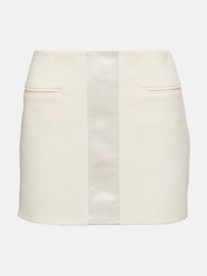 Mini spódniczka z niską talią Ferragamo biała