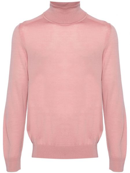 Pull long en laine mérinos Paul Smith rose