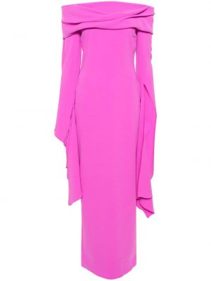 Večernja haljina s draperijom Solace London ružičasta