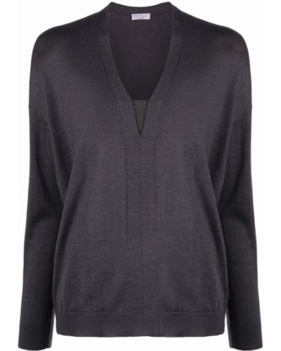 Kashmir bluse Brunello Cucinelli grå