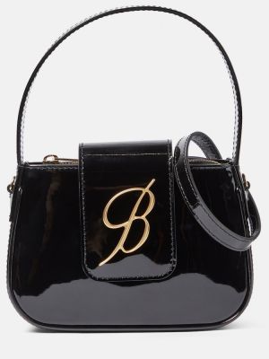 Lakovaná kožená kabelka Blumarine čierna