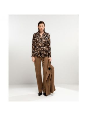 Pantalones rectos de espiga Woman Limited El Corte Inglés marrón