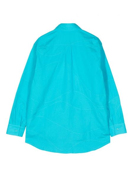 Dryžuota medvilninė marškiniai Botter mėlyna