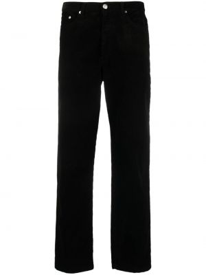 Pantaloni cu picior drept de catifea cord A.p.c. negru