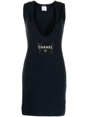 Šaty Chanel Pre-owned, modrá