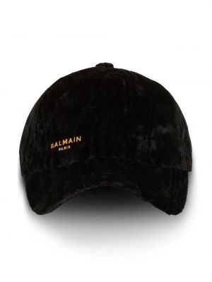 Cap mit print Balmain schwarz