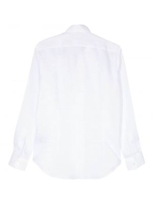 Lněná košile Tintoria Mattei bílá