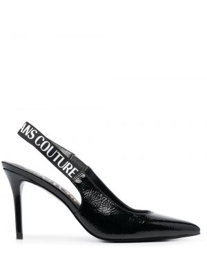 Полуотворени обувки Versace Jeans Couture черно