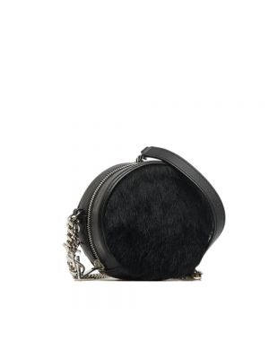 Bolso cruzado de cuero Yves Saint Laurent Vintage negro