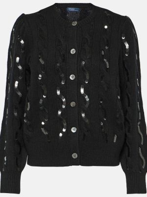 Cardigan di lana di cachemire Polo Ralph Lauren nero