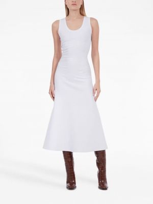 Sukienka bez rękawów slim fit Ferragamo biała