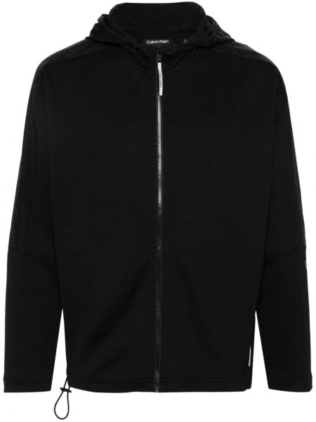 Veste à capuche en jacquard Calvin Klein noir