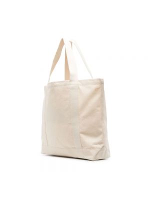 Shopper handtasche mit taschen Maison Kitsuné weiß