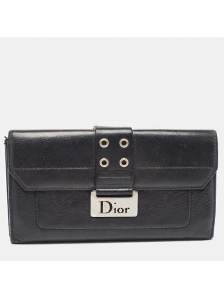 Portfel skórzany retro Dior Vintage czarny